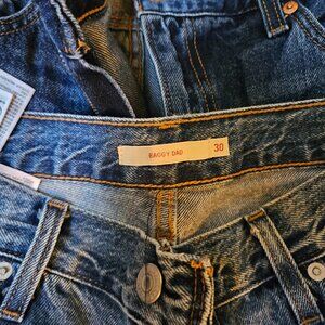 Two pair of Levi's baggy dad jeans